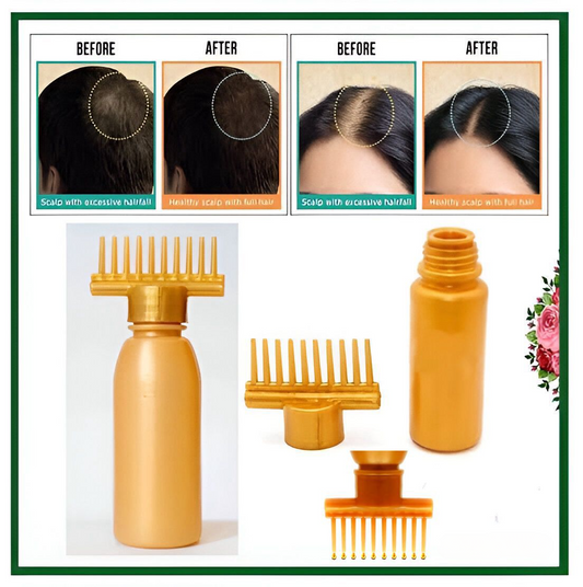 Hair Oil Applicator Bottle, Root oiling Comb bottle for Hair Coloring, Shampoo, Oiling and Dye ( Empty Bottle)