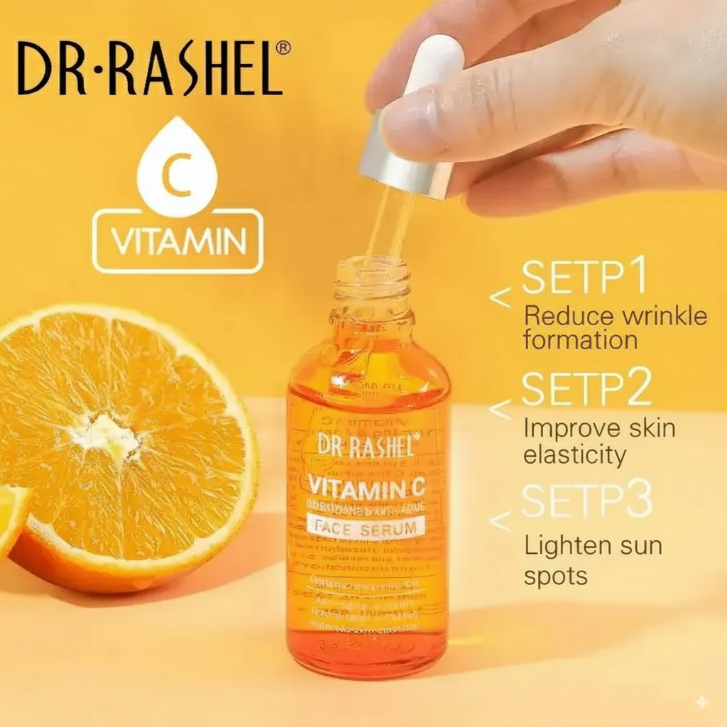 DR RASHEL Vitamin C Face Serum – Brightening & Anti-Aging Skin Care, 50ml
