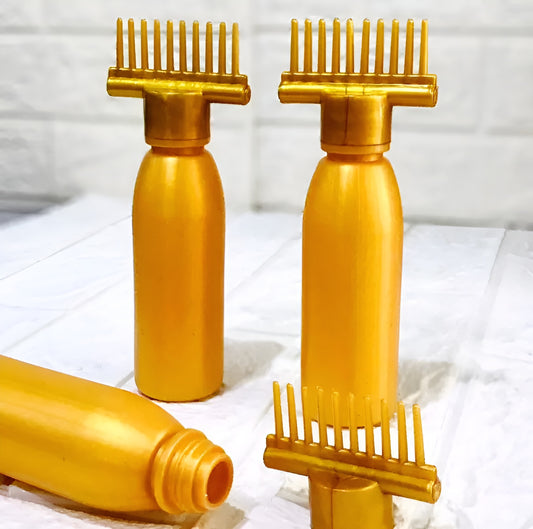 Hair Oil Applicator Bottle, Root oiling Comb bottle for Hair Coloring, Shampoo, Oiling and Dye ( Empty Bottle)