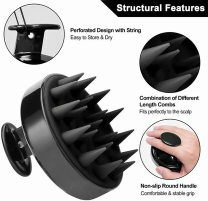 1 Piece Scalp Massager Shampoo Brush – Silicone Hair Scalp Scrubber for Deep Cleaning & Relaxing Massage