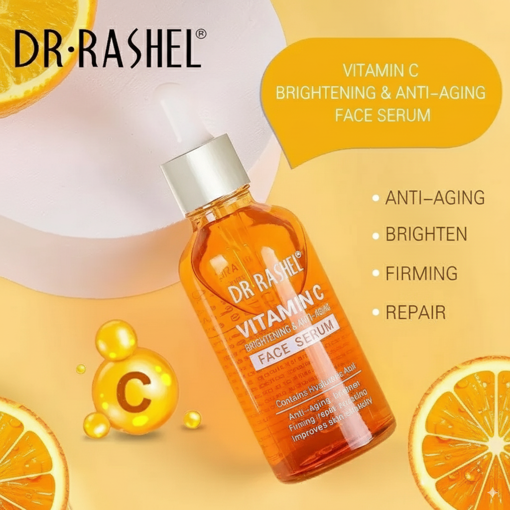 DR RASHEL Vitamin C Face Serum – Brightening & Anti-Aging Skin Care, 50ml